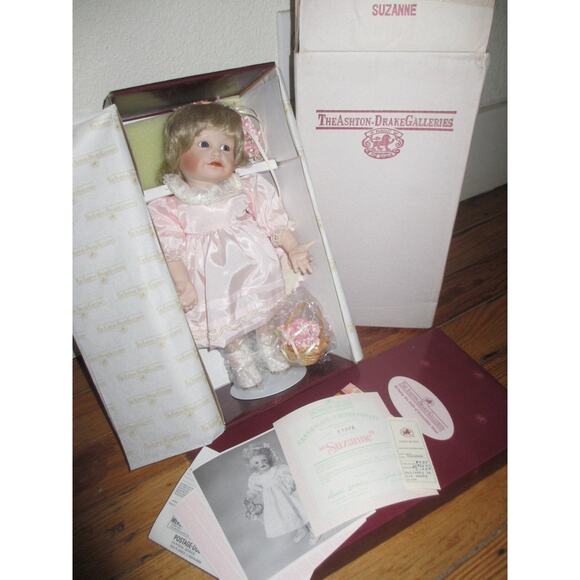 Set (2) Ashton Drake WEDDING Party DOLLS Suzanne Flower Girl Brandon Ring Bearer - Picture 2 of 9